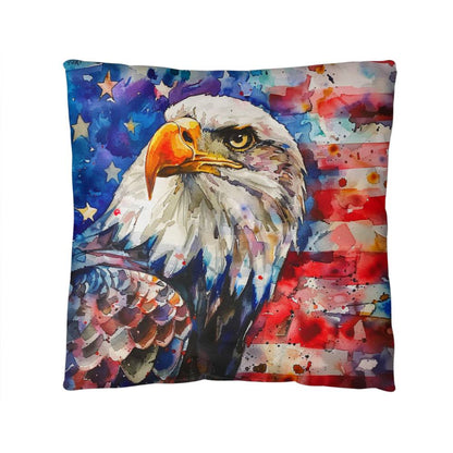 Eagle with American Flag Patriotic Indoor/Outdoor Pillow Decor