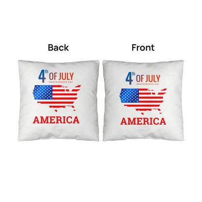 July 4th in America Patriotic Indoor-Outdoor Pillow