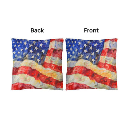 Old Glory American Flag Patriotic Indoor-Outdoor Home Decor Pillow