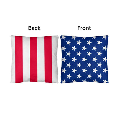 American Flag Stars and Stripes Patriotic Indoor-Outdoor Pillow