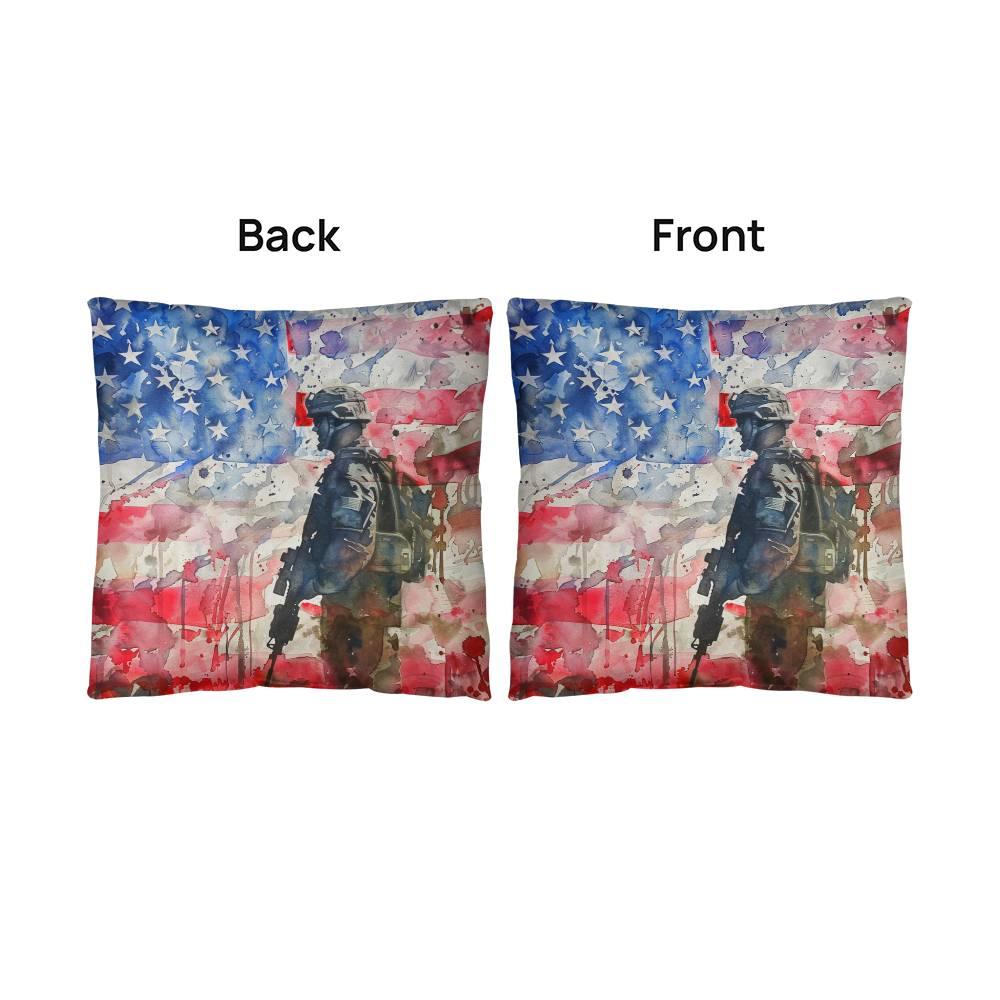 American Soldier Patriotic Indoor-Outdoor-Pillow Home Decor