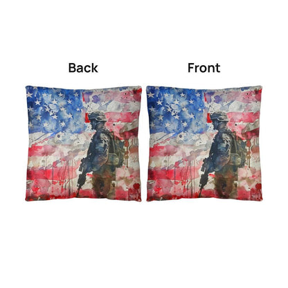 American Soldier Patriotic Indoor-Outdoor-Pillow Home Decor