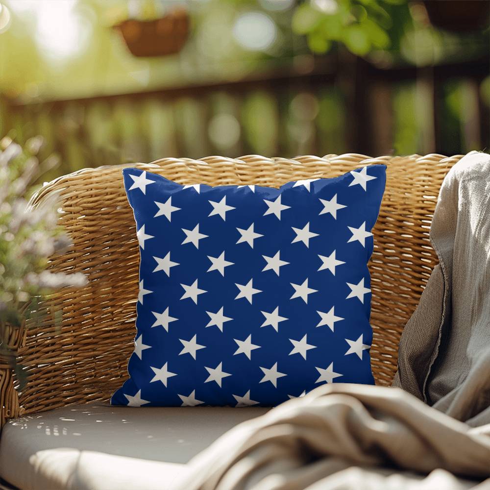 American Flag Stars and Stripes Patriotic Indoor-Outdoor Pillow