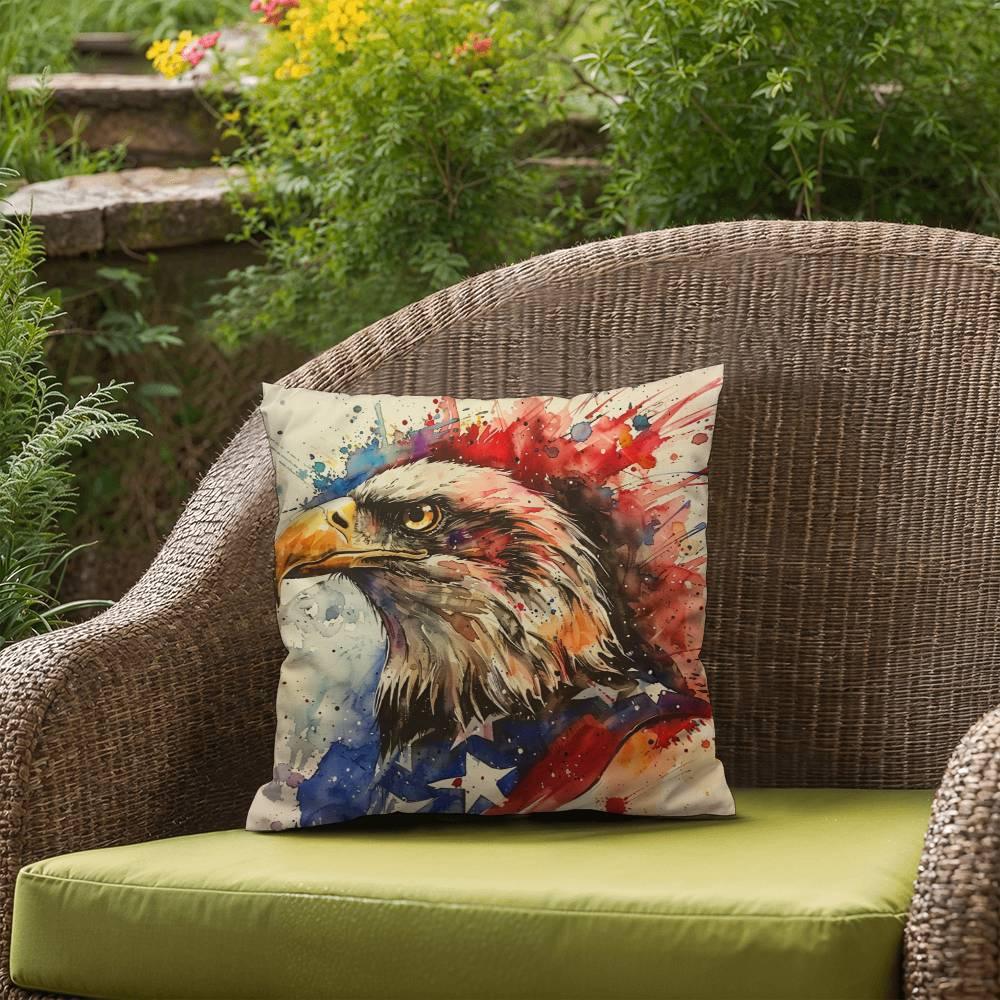 Patriotic Eagle Home Decor Indoor-Outdoor Pillow