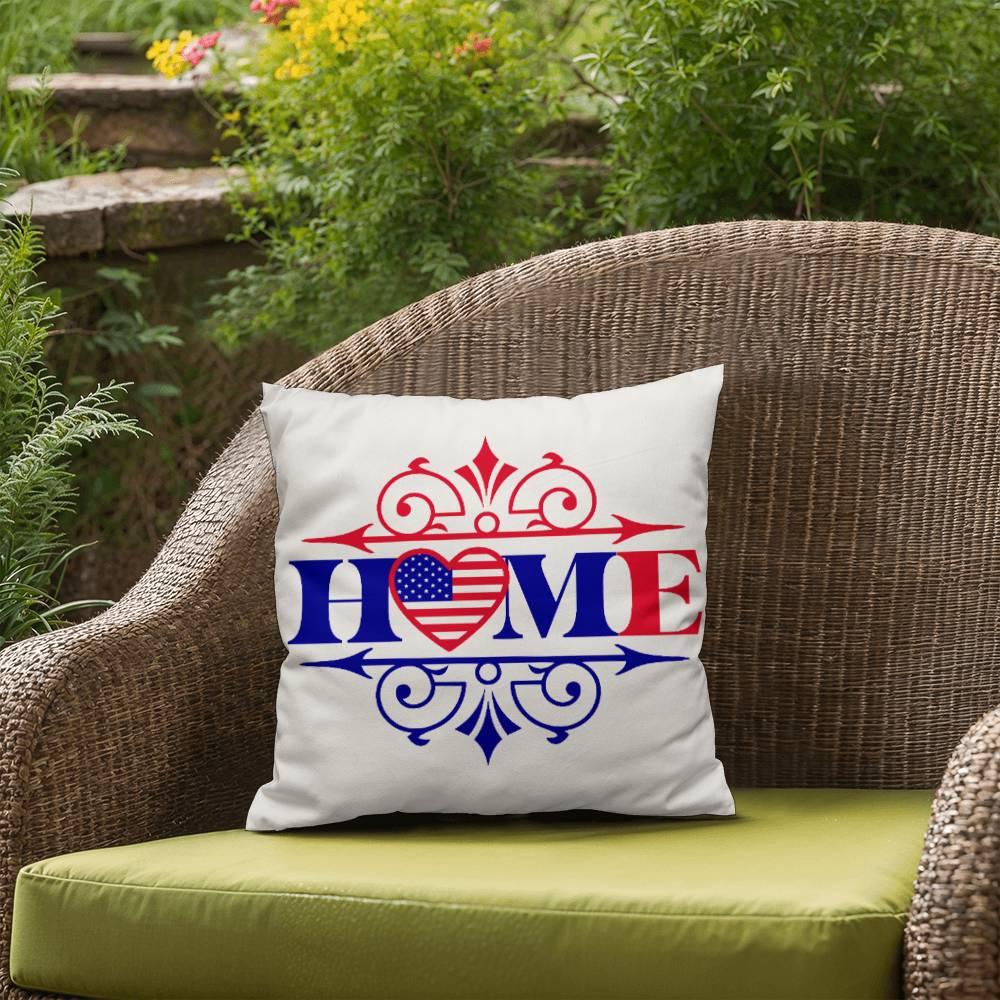 Home Patriotic Indoor-Outdoor Pillow