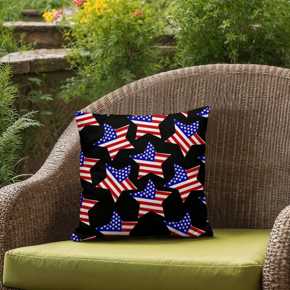 America Stars Patriotic Indoor-Outdoor Pillow