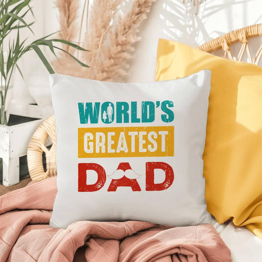 Gift for Dad World's Greatest Dad Indoor Outdoor Pillow