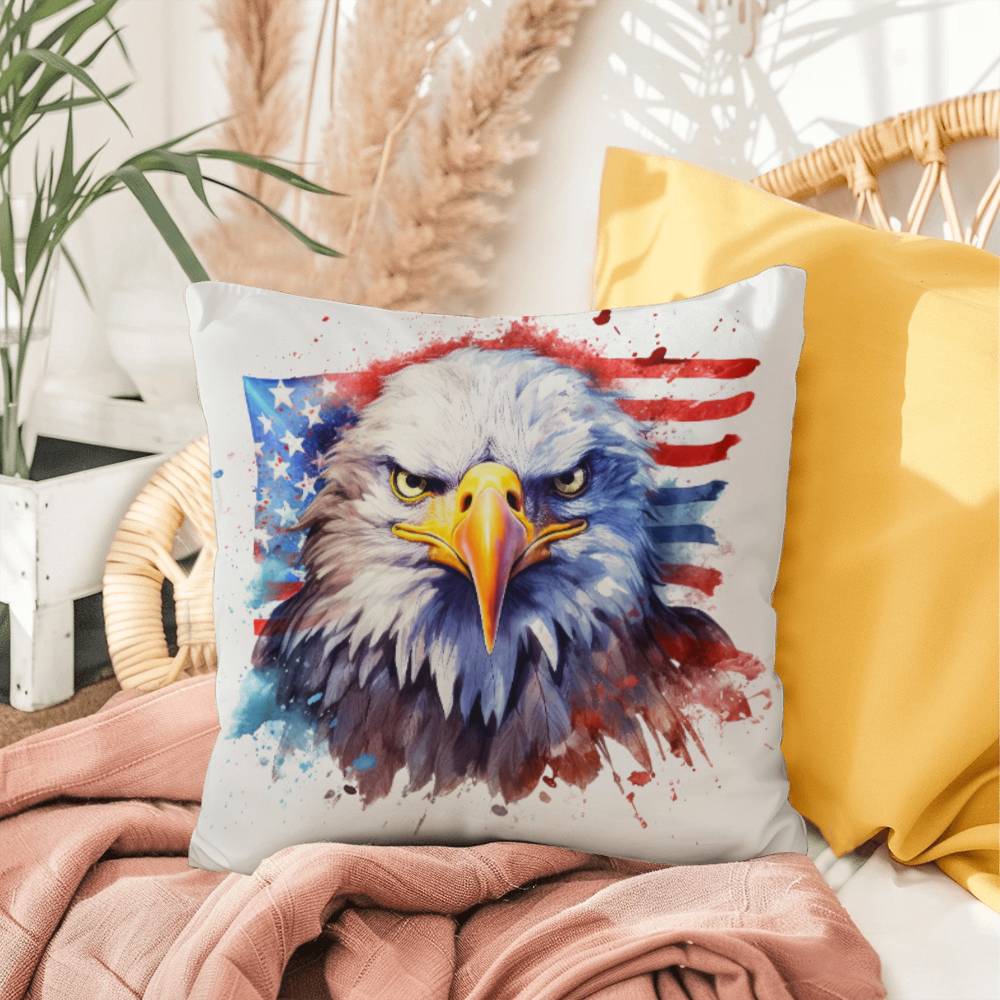 Eagle Patriotic Indoor-Outdoor Pillow