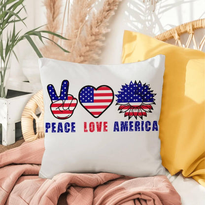 Peace Love America Comfy Indoor-Outdoor Pillow