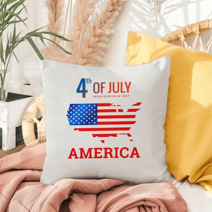 July 4th in America Patriotic Indoor-Outdoor Pillow