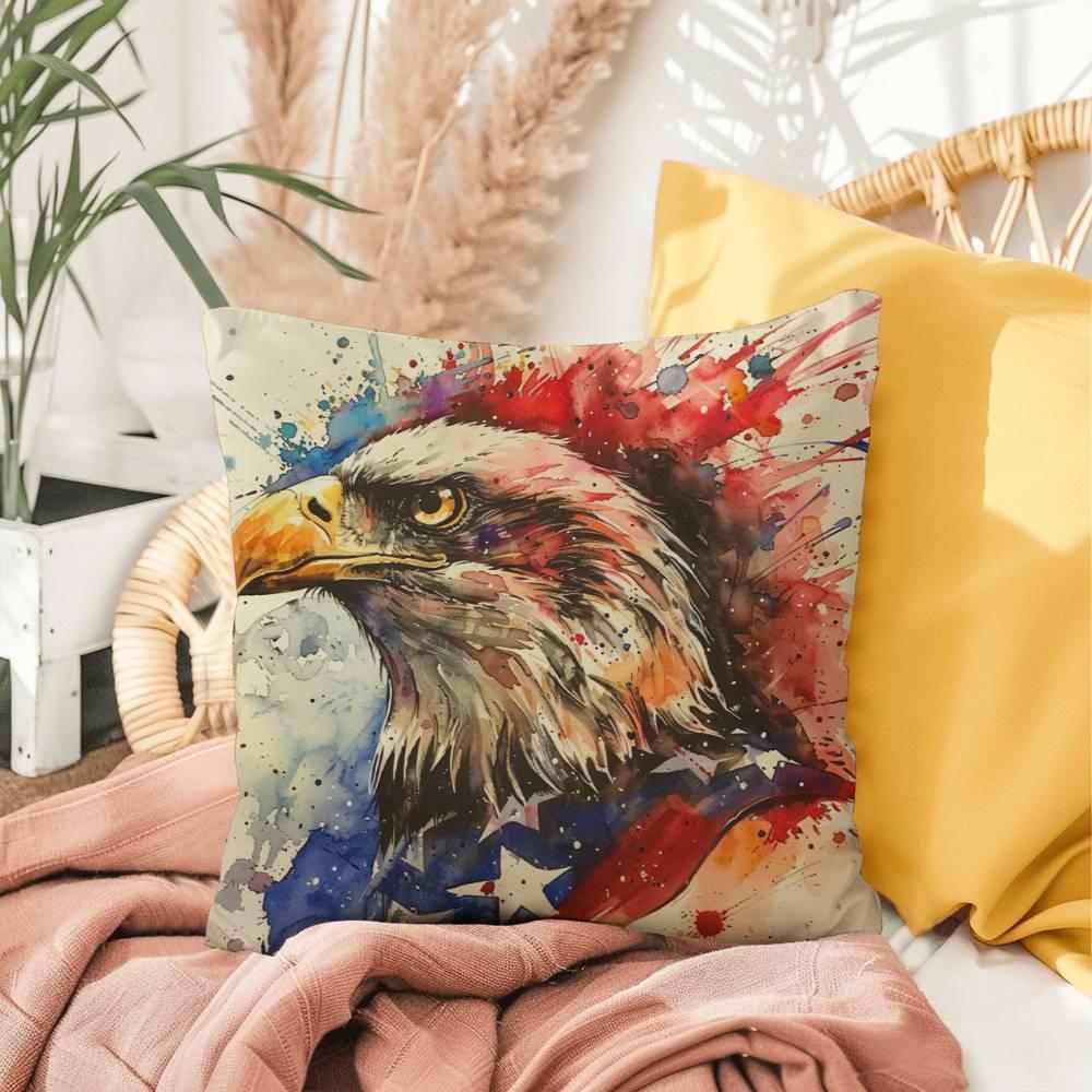 Patriotic Eagle Home Decor Indoor-Outdoor Pillow