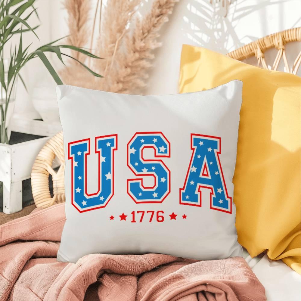 USA 1776 Patriotic Indoor-Outdoor Pillow