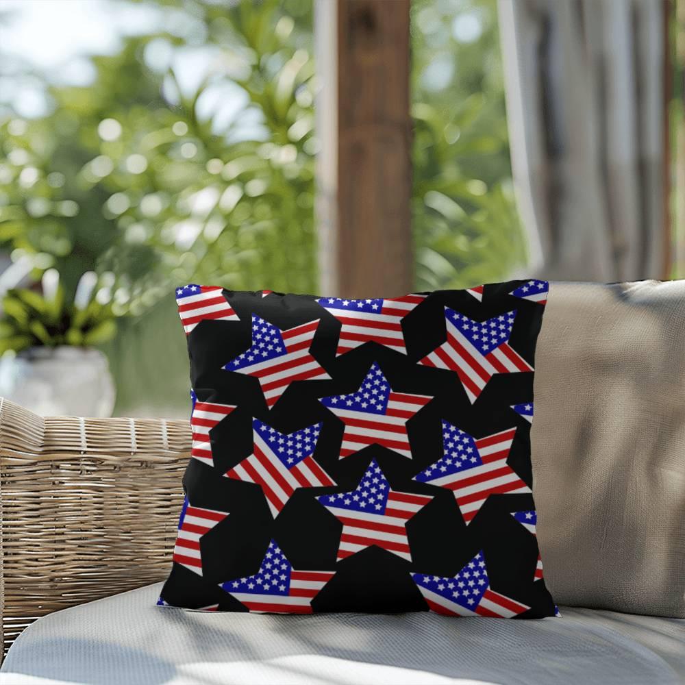 America Stars Patriotic Indoor-Outdoor Pillow