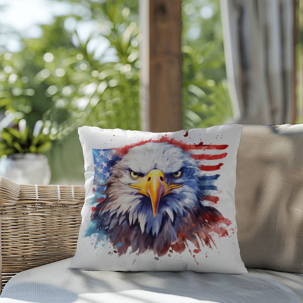 Eagle Patriotic Indoor-Outdoor Pillow