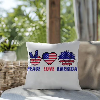 Peace Love America Comfy Indoor-Outdoor Pillow