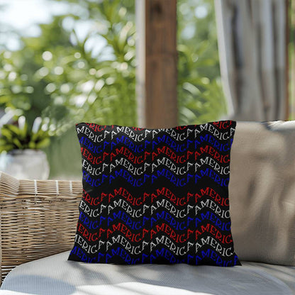 America Patriotic Home Decor Indoor-Outdoor Polyester Printed Pillow