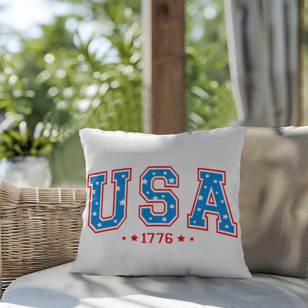 USA 1776 Patriotic Indoor-Outdoor Pillow