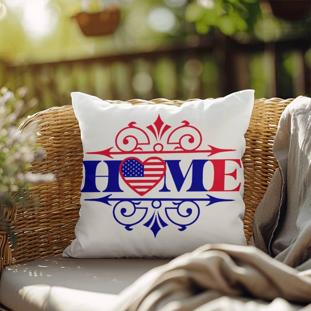 Home Patriotic Indoor-Outdoor Pillow