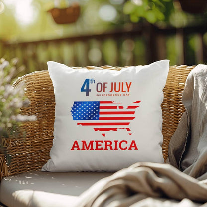 July 4th in America Patriotic Indoor-Outdoor Pillow