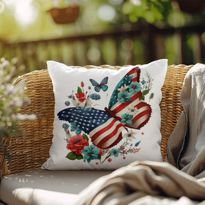 Patriotic Butterfly  Comfy Indoor-Outdoor Pillow