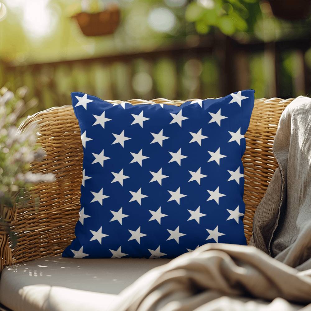 American Flag Stars and Stripes Patriotic Indoor-Outdoor Pillow