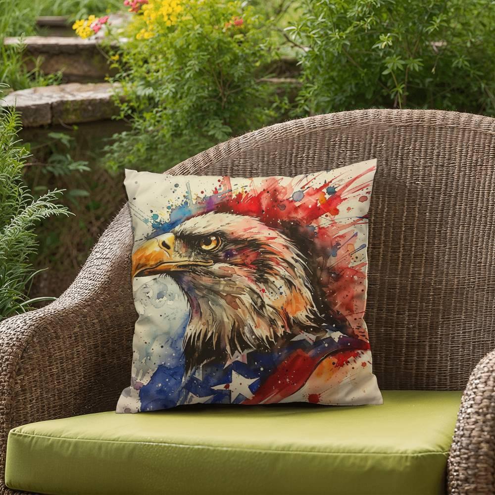 Patriotic Eagle Home Decor Indoor-Outdoor Pillow