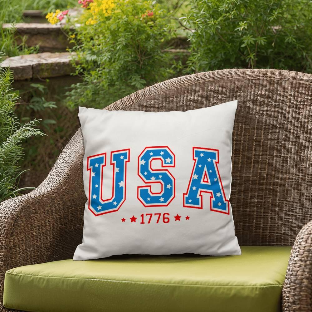 USA 1776 Patriotic Indoor-Outdoor Pillow