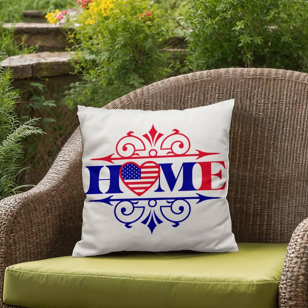 Home Patriotic Indoor-Outdoor Pillow