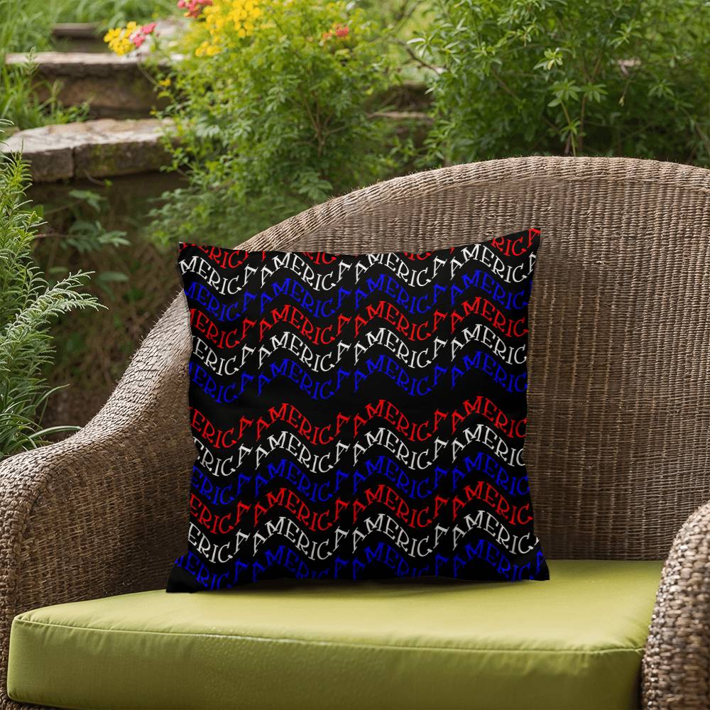 America Patriotic Home Decor Indoor-Outdoor Polyester Printed Pillow