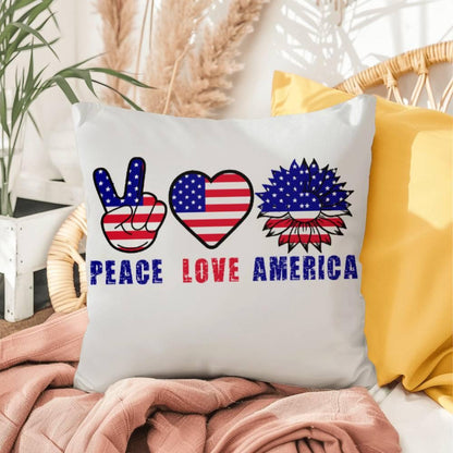 Peace Love America Comfy Indoor-Outdoor Pillow