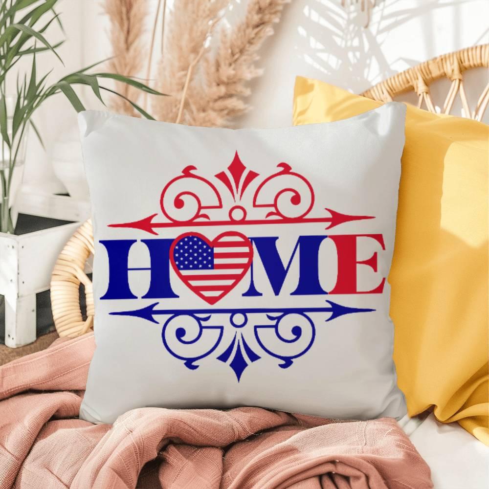 Home Patriotic Indoor-Outdoor Pillow