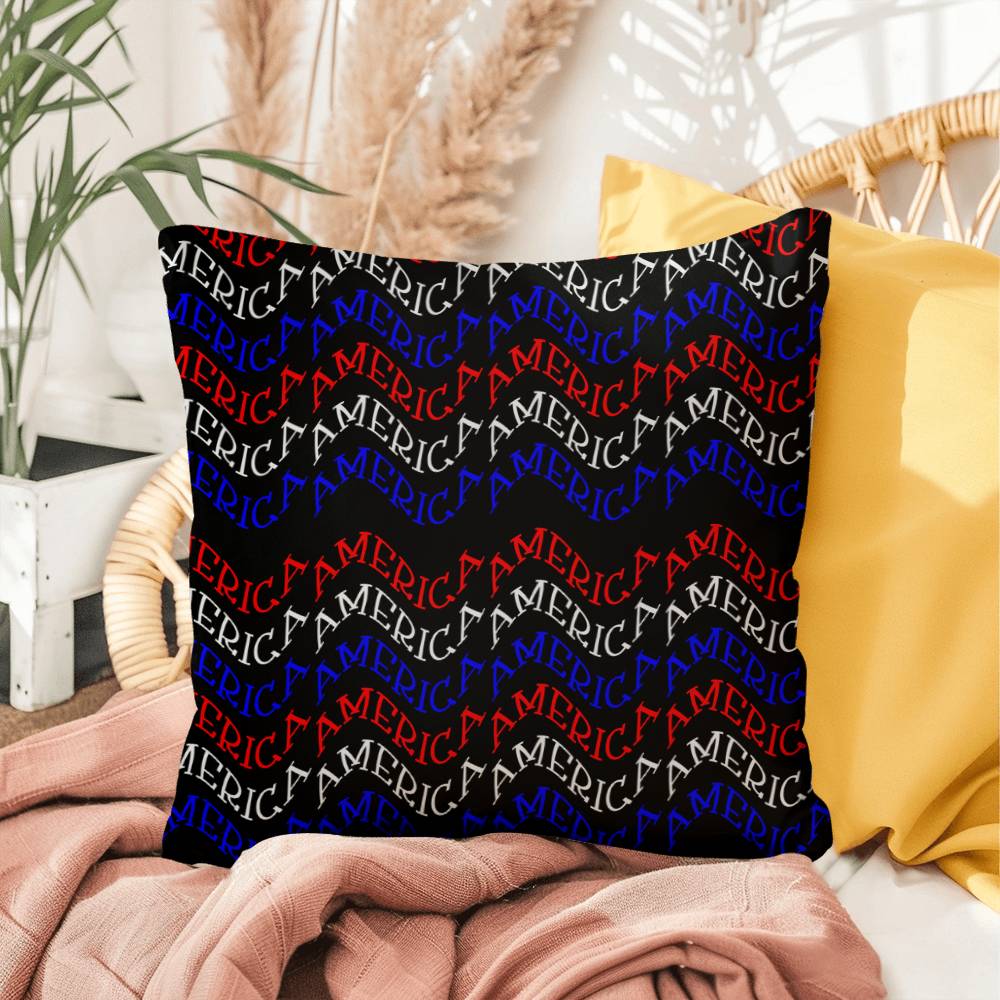 America Patriotic Home Decor Indoor-Outdoor Polyester Printed Pillow