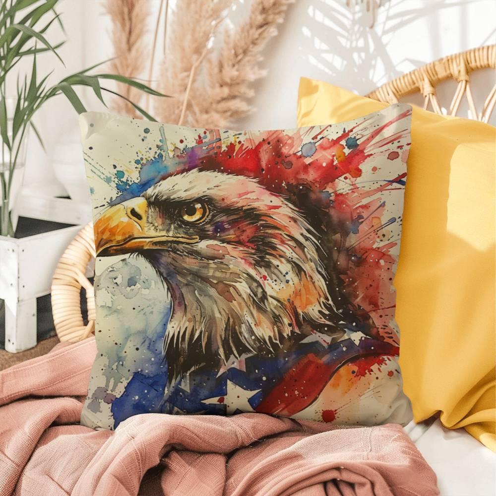 Patriotic Eagle Home Decor Indoor-Outdoor Pillow