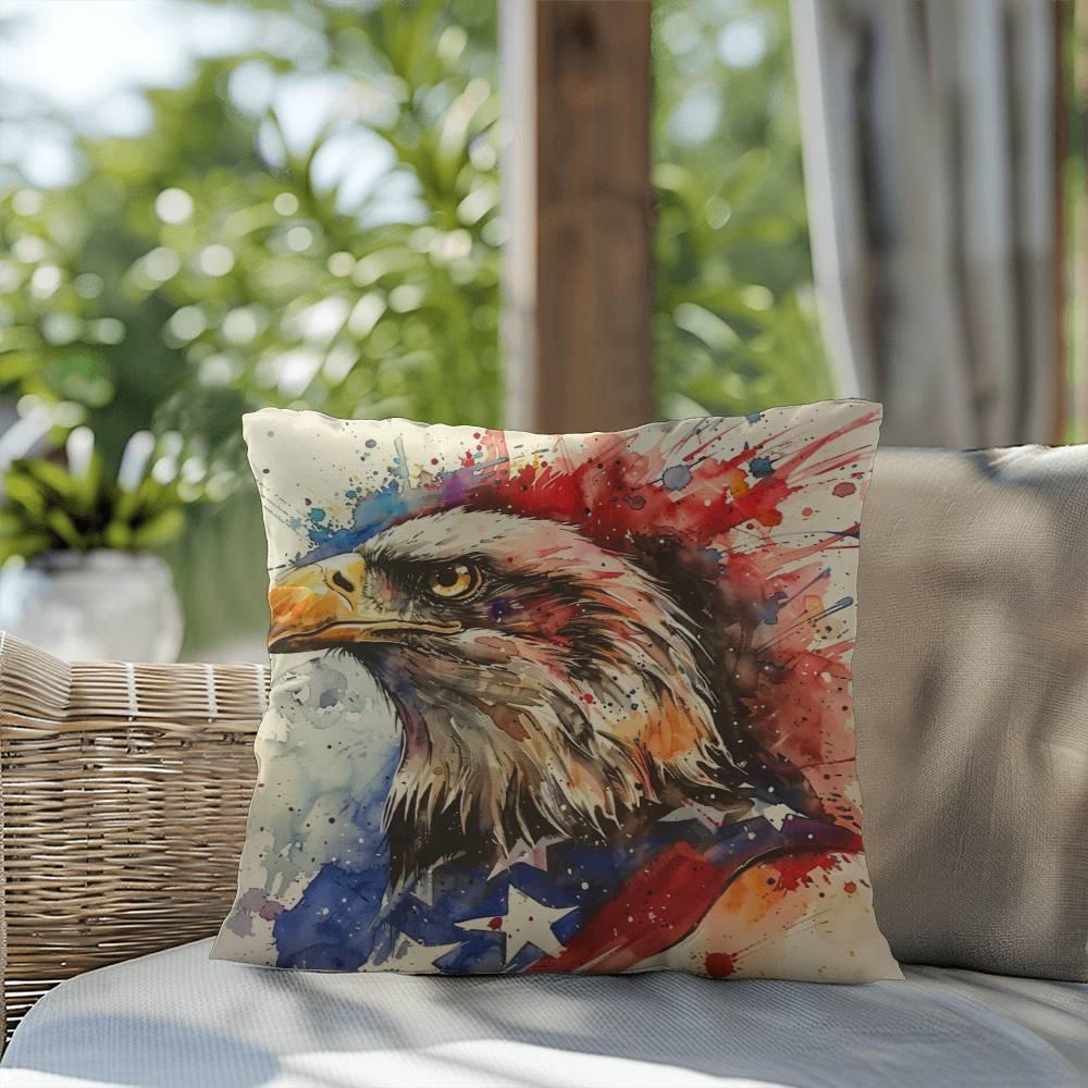 Patriotic Eagle Home Decor Indoor-Outdoor Pillow