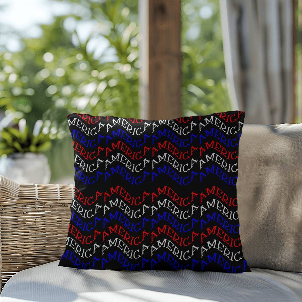 America Patriotic Home Decor Indoor-Outdoor Polyester Printed Pillow