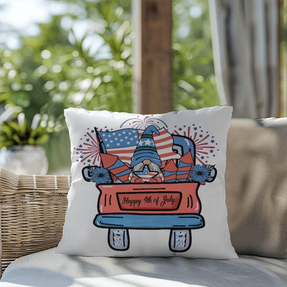 July Gnome Patriotic Comfy Indoor-Outdoor Pillow