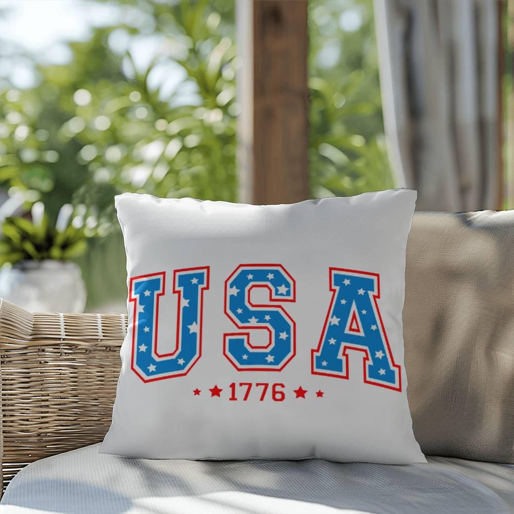 USA 1776 Patriotic Indoor-Outdoor Pillow