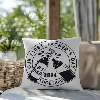 First Father's Day Drinking Buddy Comfy Indoor-Outdoor Pillow