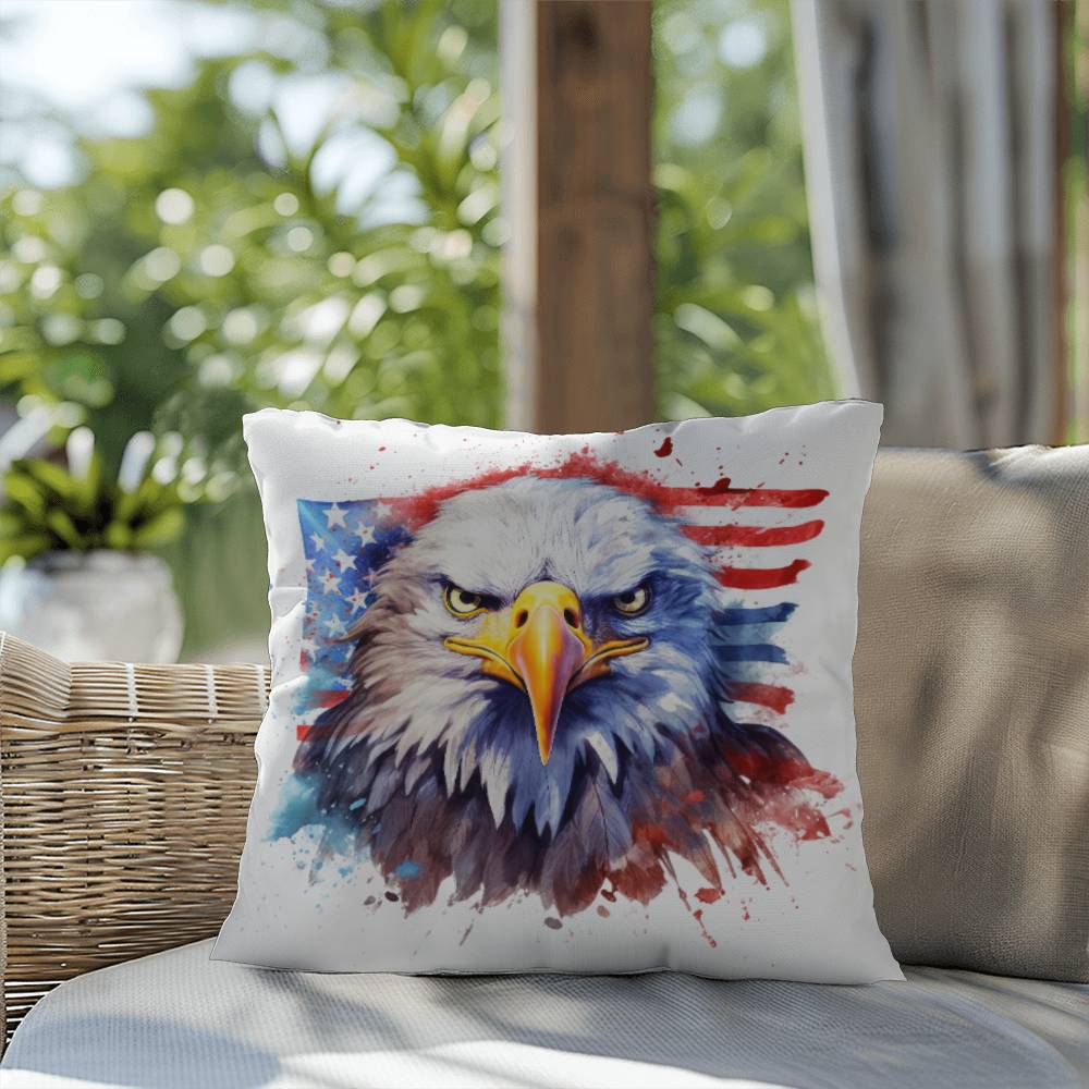 Eagle Patriotic Indoor-Outdoor Pillow