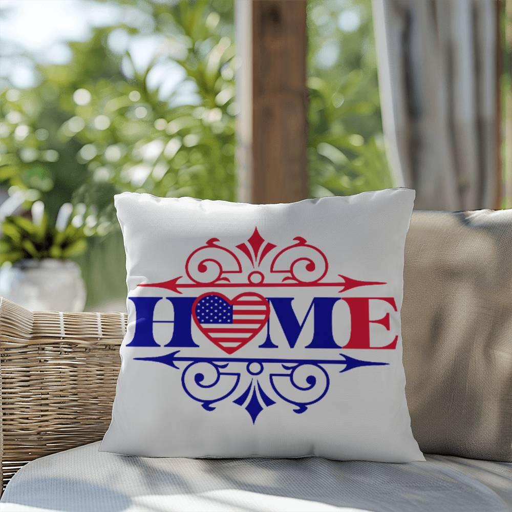 Home Patriotic Indoor-Outdoor Pillow