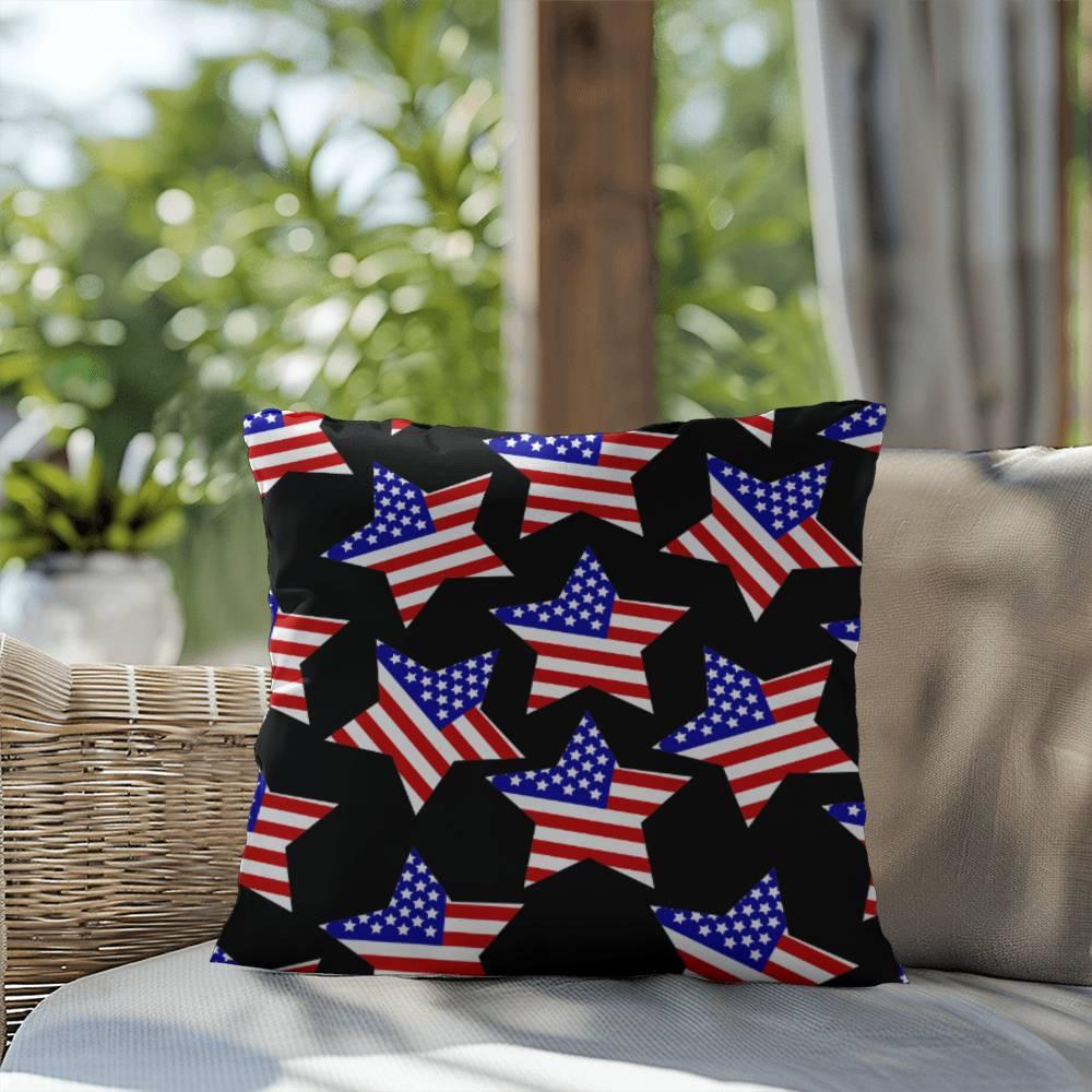 America Stars Patriotic Indoor-Outdoor Pillow