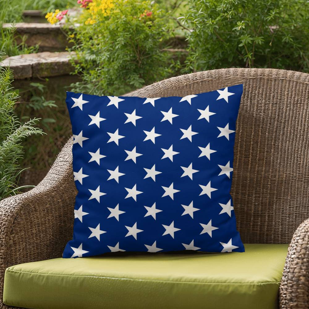 American Flag Stars and Stripes Patriotic Indoor-Outdoor Pillow