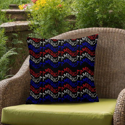 America Patriotic Home Decor Indoor-Outdoor Polyester Printed Pillow