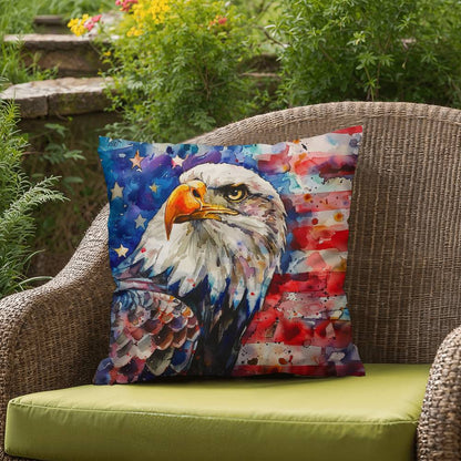 Eagle with American Flag Patriotic Indoor/Outdoor Pillow Decor