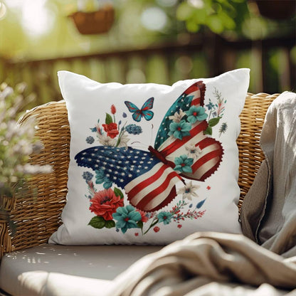 Patriotic Butterfly  Comfy Indoor-Outdoor Pillow