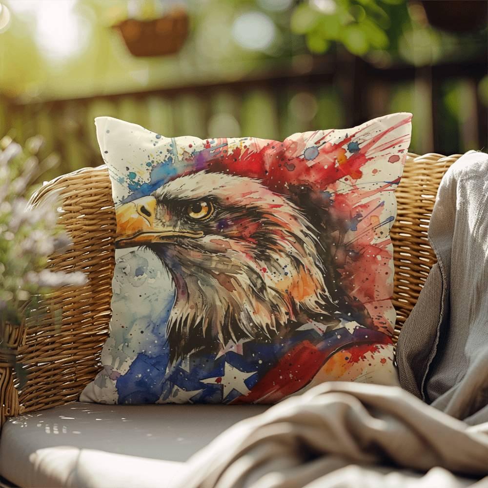 Patriotic Eagle Home Decor Indoor-Outdoor Pillow