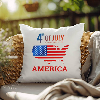 July 4th in America Patriotic Indoor-Outdoor Pillow