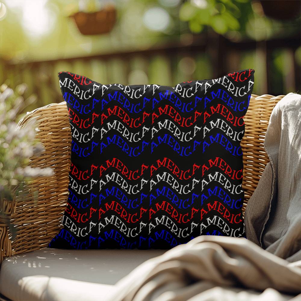 America Patriotic Home Decor Indoor-Outdoor Polyester Printed Pillow