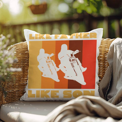 Like Father Like Son Motorcycle Buddies Comfy Indoor-Outdoor Pillow