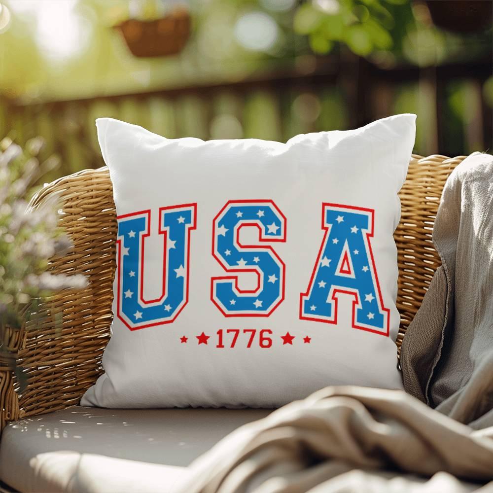 USA 1776 Patriotic Indoor-Outdoor Pillow